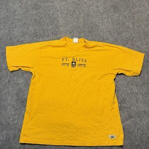 VTG 90s Oarsman Fort Bliss US Army Shirt Large Made In USA Coordinates